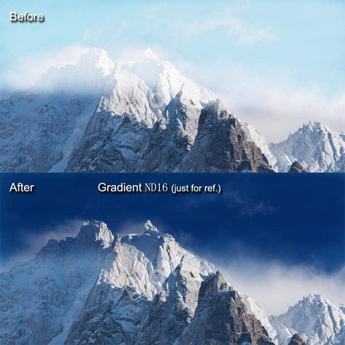 SIOTI ND Filter, Gradient ND Square Filter Kit 4X6'' (100X150mm) with Gradient ND2, ND4, ND8 & ND16 for Cokin Z Lee
