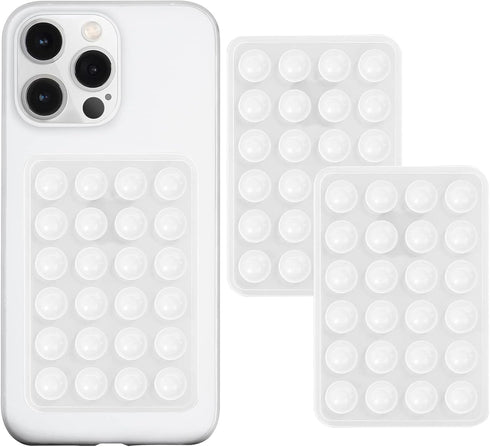 2 Pack Silicone Suction Phone Case Mount, Non-Slip Sticky Phone Grip for CellPhone, Strong Grip Holder