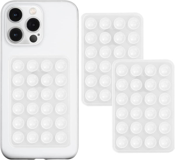 2 Pack Silicone Suction Phone Case Mount, Non-Slip Sticky Phone Grip for CellPhone, Strong Grip Holder