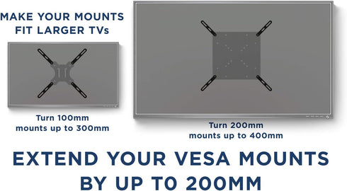 Mount-It! 200x200 mm 400x200 400x400 mm 32 Inch 55 Inch VESA Mount Adapter Kit | TV Wall Mount Bracket Adapter Converts