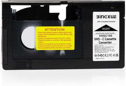 Bingxue Cassette Adapter for Camcorders SVHS VHS-C to VHS, Compatible 12mm, Motorized VHS