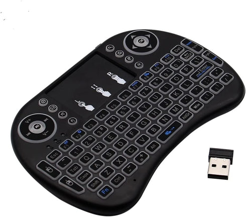 Dreamlink 3 Colour Backlit Mini Wireless Keyboard and Mouse, 2.4GHz Wireless Touchpad Rechargeable Combos for PC, Pad,