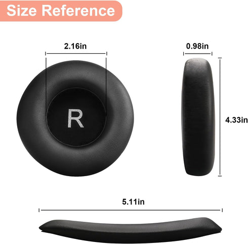 K550 Replacement Ear Pads + Headband for Akg k550, Ear Cushions Cover k551 Earpads k553 Headphones with Memory Foam