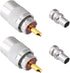 Goupchn PL259 Coax Connectors 2 Pack, UHF Male Plug Solder Adapters for RG58, RG59, RG8, RG8x, RG213 Coaxial Cable