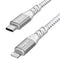 Fasgear 6ft USB-C to Lightning Cable, MFi Certified, Fast Charger for iPhone 11-14, iPad, AirPods Pro - Grey