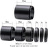 Telescope T2-Extension Tube Kit for SLR Cameras, Lengths 3mm to 55mm, M42x0.75 on Both Sides (Upgraded)