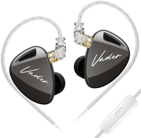 KZ Vader Triple Driver in-Ear Monitor Music Earphone - HIFI IEM with 4 Tuning Levels, Wired Sport Earbud