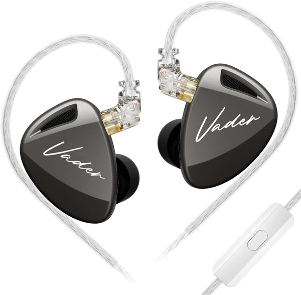 KZ Vader Triple Driver in-Ear Monitor Music Earphone - HIFI IEM with 4 Tuning Levels, Wired Sport Earbud