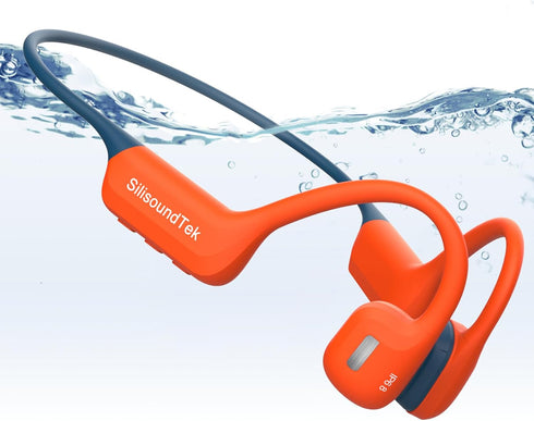 6.0 Bluetooth Swimming Headphones, IP68 Waterproof Bone Conduction Headphones, Liquid Silicone Wireless