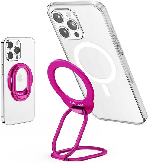 MINDSKY Mag-Safe Phone Stand, Removable Magnetic Finger Phone Grip, Compatible with iPhone 12/13/14/15 Mini/Pro