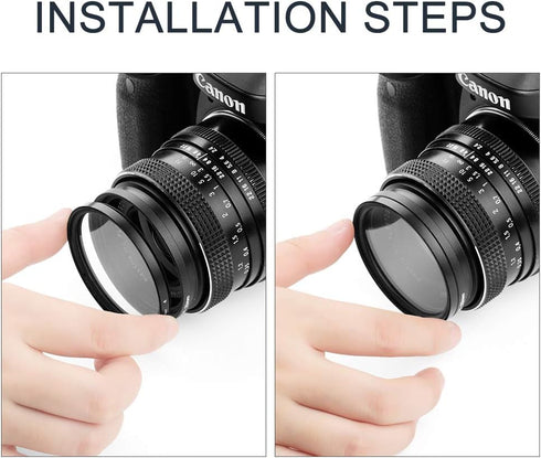 40.5mm Star Filter 3 Pieces Starburst Lens Filter (4 Points, 6 Points, 8 Points) with Lens Cap for Canon Nikon Sony