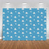 Blue Sky White Cloud Step and Repeat Photography Backdrop, 5x3ft Vinyl for Newborn Baby Shower Party Decorations