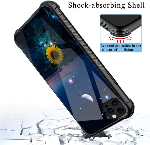 Compatible with iPhone 12 Pro Case, Non-Slip Soft TPU Bumper, Shockproof Protective Case for Women