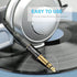 Upgrade 6.35mm(1/4") Male to 3.5mm Female Headphones Adapters, Pure Copper Socket Stereo Jack, Professional Sound, Black