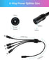 ZOSI 12V 2A 100V-240V US AC to DC Power Supply Adapter & 4-Way Splitter Cable for CCTV Home Security Camera