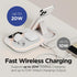 mooas All-Rounder 4 in 1 Fast Wireless Charging Nightlight Clock, Compatible with iPhone 15 14, Galaxy S24 S23