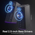 Redragon GS814 Stereo Desktop Speaker, 20W Output, 4 Real Units, BT 5.0/3.5mm AUX, Enhanced Bass, Dynamic RGB Lighting