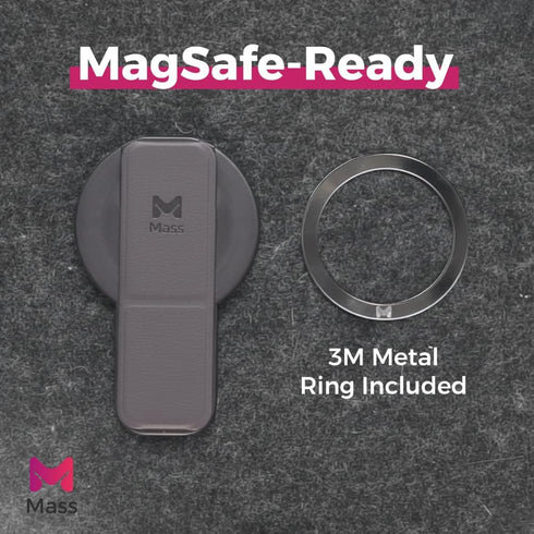 Mass Planet Grip Compatible with MagSafe-Style iPhone Devices, Made from with a Slim Foldable Holder for Secure