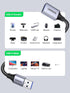 UGREEN 2 Pack USB Extension Cable, 15 FT+ 15 FT USB 3.0 Extender Nylon Braided for Webcam, Camera, Phone and More
