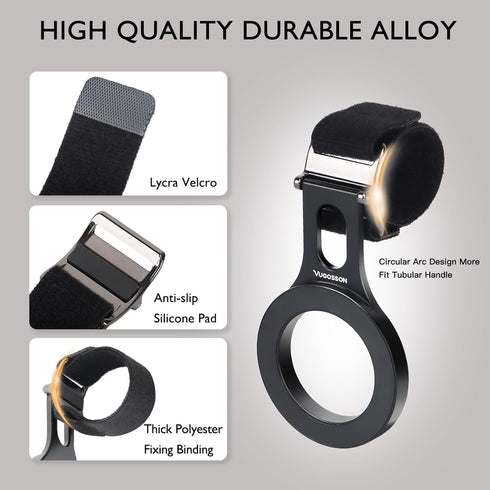 Vugosson 180 Magnetic Phone Holder for Stroller Bar, Compatible with MagSafe (Strong Magnet) - Adjustable for Gym, Home
