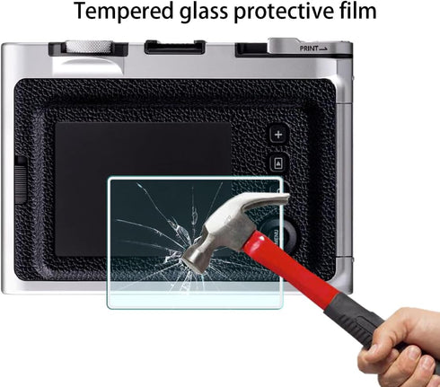 Fujifilm Instax Mini Evo Camera Lens Cap + Screen Protector Cover, LCD + Lens PET Film + Aluminum Mini Fuji Evo Lens Cap