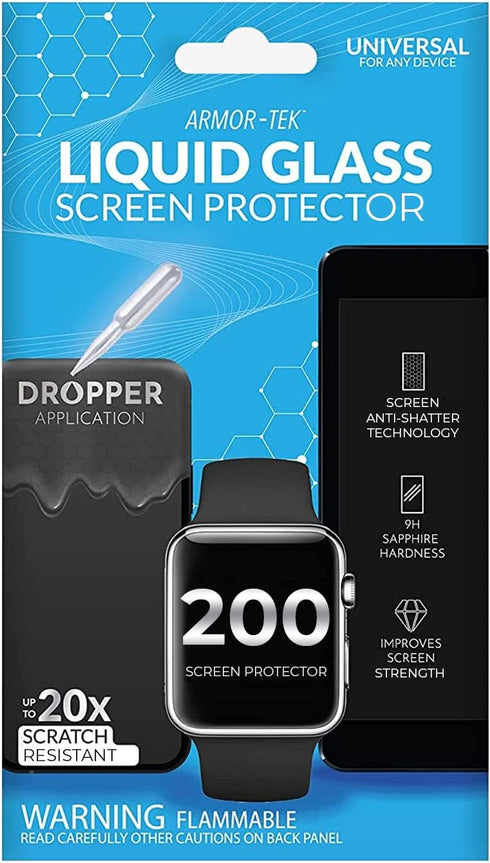 LIQUIPEL Armortek Liquid Glass Screen Protector - Universal Nano Protection for Smartphones, Tablets & Wearables - $200