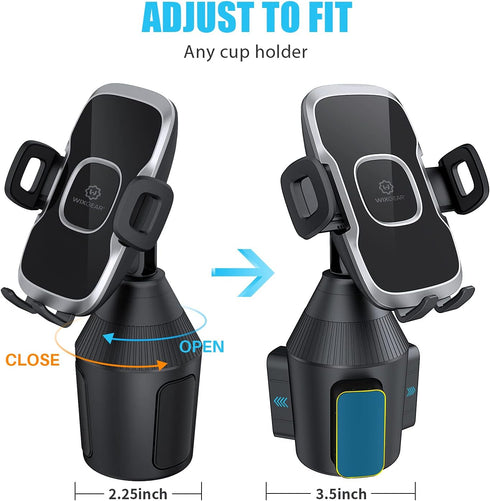 WixGear Cup Phone Holder for Car, Adjustable Automobile Cup Holder Smart Phone Cradle Mount