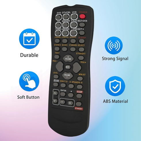 Replacement Remote Control for Yamaha RAV300, YHT-100, RAV120, RX-V2095, RX-V995, RX-V992, RAV150, RV1103, RX-V793