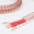 Monosaudio Audiophile Banana Plugs Pure Copper 4 Pcs Double Screw Locking for 10Awg to 17Awg Speaker Wire with L-Form