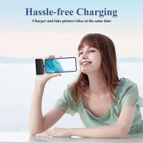 Mini Portable Charger 5200mAh, PD Fast Charging USB C Power Bank, Portable Phone Charger for Android, Compatible with