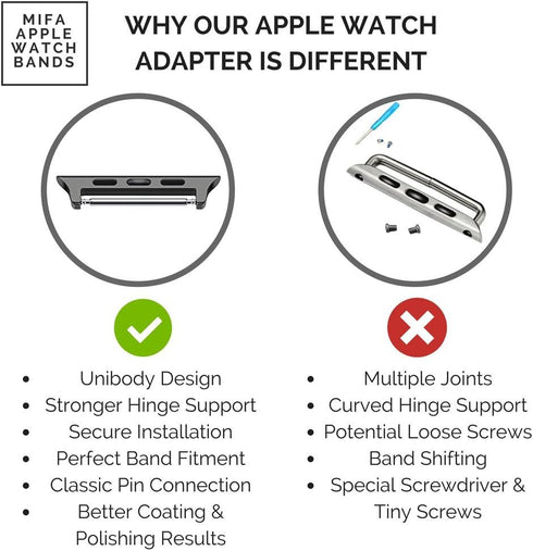 Mifa Leather Band for Apple Watch 10 42mm, 9 8 7 41mm, 6 SE 5 4 40mm 38mm, Vintage Buckle Strap Brown