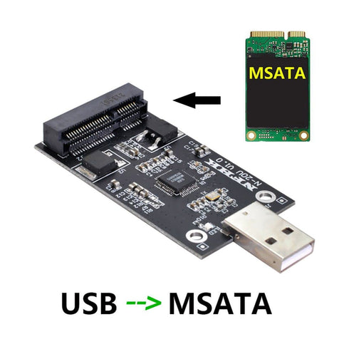 chenyang mSATA SSD to USB Adapter, Mini SATA mSATA SSD to USB 2.0 Hard Disk Drive Enclosure for 50mm mSATA SSD