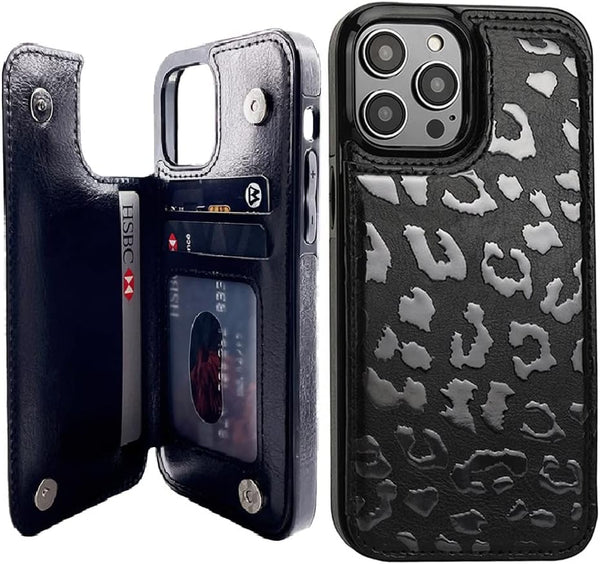 uCOLOR Flip Leather Wallet Case Card Holder for iPhone 12 Pro/12, Women and Girls with Card Holder Kickstand, Marble
