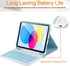 iPad 10th Generation Case with Wireless Bluetooth Keyboard 2022, Built-in Pencil Holder - SkyBlue, Model