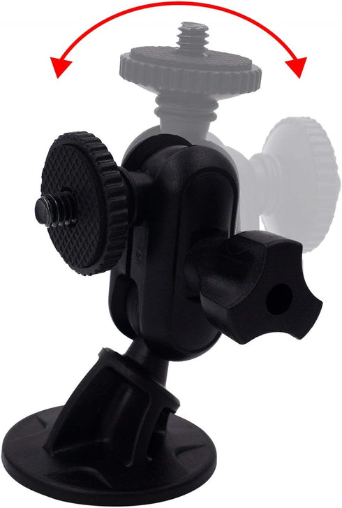 CH01C Mini Adhesive Camera Mount Holder with 1/4" Thread for Dash Cam, Fit Sony/Ricoh/HP/GoPro/Oculus (M4 M6 Included)