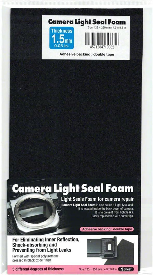 Camera Light Seal Foam 250 X 125 X 1.5mm (9.84 X 4.92 X 0.05 in)