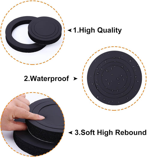 6.5" Foam Speaker Enhancer, 4PCS Self Adhesive Fast Rings, Universal High Rebound Sponge Bass Blocker Kit