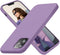Cordking iPhone 12/12 Pro Case, 6.1" Silicone Shockproof with Soft Anti-Scratch Microfiber Lining, Light Purple.