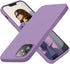 Cordking iPhone 12/12 Pro Case, 6.1" Silicone Shockproof with Soft Anti-Scratch Microfiber Lining, Light Purple.