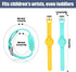 2pcs Kids Wristbands for Airtag, Waterproof Silicone Bracelet for Kids Adjustable Soft Watch Band for airtag for Toddler Child GPS Tracking Tagging (Yellow, Mint Green)