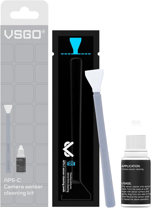 VSGO APS-C Sensor Cleaning Kit, 6pcs Sensor Swabs & 10ml Sensor Cleaner for