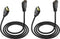 SAISN HDMI Extender Cable 6 Feet, 2 Pack HDMI Adapter Cables for HDTV,