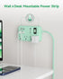 Beeiker 6 5Ft 4.8A 2 4 24W USB Green Travel Power Strip- Green Extension Cord with USB C Charging Station and Outlets