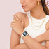 Wingle Rose Gold Apple Watch Bands 45mm for Women - iWatch Series 8 7 Butterfly Diamond Bracelet with Bling Screen