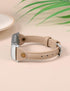 Wearlizer Leather Band Compatible with Fitbit Charge 5 Bands/Fitbit Charge 6 Bands for Women Men, Slim Leather Watch Strap Replacement Wristband Accessories for Fitbit Charge 6 5 Band