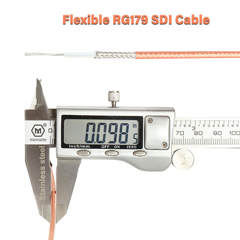 6ft 75 RG179 4K 1080P 3G XRDS Flexible HD-SDI Cable, BNC to BNC Video Cable Ohm Extension for HD SDI Camera Monitor