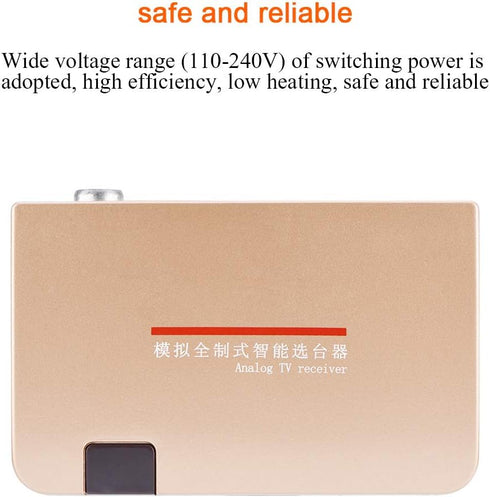 RF to All Standard Converter Adapter, Analog TV Receiver with Remote Control, 100-240V
