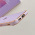phylla Samsung Galaxy S21 FE 6.4” 5G Phone Case, Luxury Plating Cute Love Heart Pattern, Purple