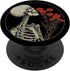 Skull Floral Gothic Flowers Bouquet Dark Wildflowers Art PopSockets Standard PopGrip
