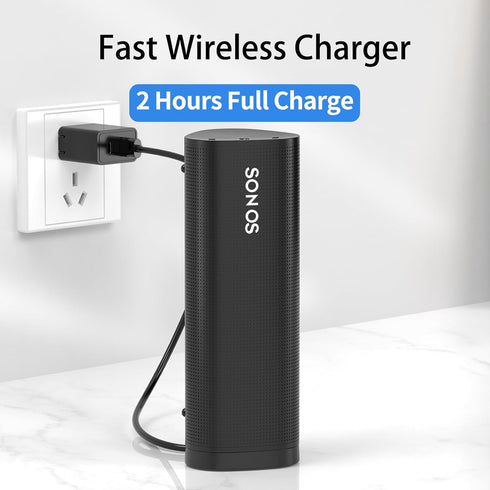 Wireless Charger Compatible with Sonos Roam Gen 2nd/1st, Magnetic Charging Base, Power up Charging Dock for Portable
